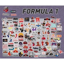 1 Ralli Pilotları Laptop Notebook Telefon Kılıfı Sticker Paketi