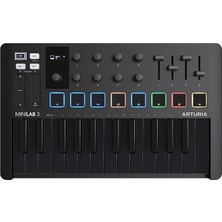 Minilab 3 Deep Black, Klavye, Siyah Beyaz