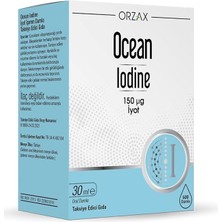 Ocean Iodine 150 Mcg Damla 30 ml Ampul İçeren Takviye Edici Gıda Türkiye Menşeli