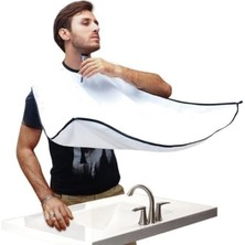 Mega Pratik Sakal Kesme Örtüsü, Beyaz Saç Kesme Önlüğü Bıyık Sakal Önlüğü Kedi Köpek Tüy Toplayıcı Tela Kumaş Kuaför Berber Önlüğü