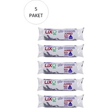 Aydogan's J-650 Jumbo Boy Çöp Torbası 80 x 110 cm 10 Lu Rulo x 5 Paket = 50 Adet (Siyah)