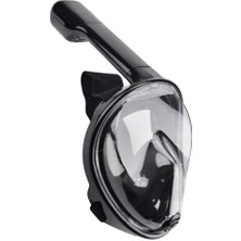 Yüz Dalış Maskesi, Unisex, Siyah, L-Xl