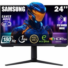 Odyssey G3 LS24DG302EUXUF 24" Oyuncu Monitörü, 1ms, Va, 180Hz, Freesync Premium, Has+Pivot, Eye Saver Mode, Flicker Free, Game Mode