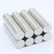 Adet 8x3 mm Yuvarlak Güçlü Neodyum Mıknatıs (Çap 8 mm Kalınlık 3 Mm)