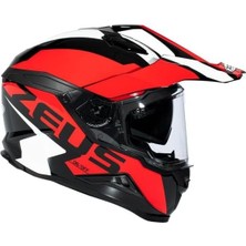 ZS-913 Bf8 Motosiklet Kaskı Solid Kapalı Kask Black Red S