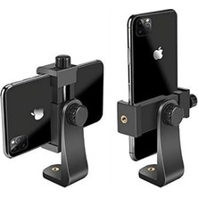 Telefon Tripod Tutucu Başlık Tüm Tripodlara Uyumlu Vida Girişli Sıkı Kavrayan Telefon Tutamacı P231 (P231 Telefon Tutucu)