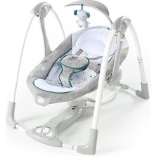 Convertme 2'si 1 Arada Kompakt Taşınabilir Bebek Salıncağı ve Bebek Koltuğu, Pille Çalışan Titreşimler, Otomatik Sallanma, Doğa Sesleri - Nash