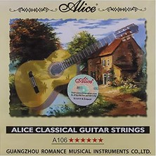 A106 Klasik Konser Gitarı Telleri, Naylon, Sert Tension