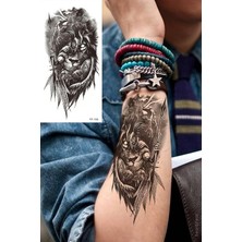 Gladyatör Dövmesi, Aslan Dövmesi, Savaşçı Dövmesi, Geçici Dövme Tattoo, Erkek Geçici Dövme, Kol ve Vücut Dövmesi