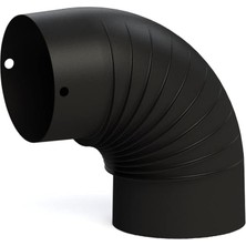 Bbq & Soba Mat Siyah Emaye Soba Borusu A Dirseği-Çap: 13 cm