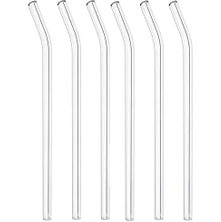 6'lı Şeffaf Cam Eğimli Pipet - Dayanıklı Cam Pipet Seti Standartlarında