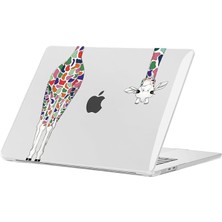 Macbook Pro M1 / M2 13'' ile Uyumlu Sert Polikarbonat Koruyucu Kılıf (A1706/A1708/A1989/A2159/A2251/A2289/A2338) (Baskılı - 1)