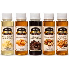 Arya Coffee Beyaz Çikolata - Karamel - Çikolata - Fındık - Kurabiye Şurupları 5X100ML