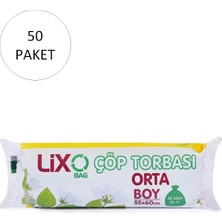 Aydogan's Orta Boy Çöp Torbası 55 x 60 cm 20 Li Rulo x 50 Paket = 1.000 Adet (Mavi)