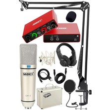 Ekipmanları Style Paket-3 Cx1 Mikrofon Ses Kartı Stüdyo Kayıt Seti