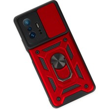 Vera Vtc  Xiaomi Mi 11T Pro Kılıf Pars Lens Yüzüklü Silikon - Kırmızı 965874