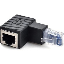 3752 RJ45 Dişi Erkek 90 Derece Cat Internet Ethernet Kablo Uç Çevirici Adaptör Dişi Erkek RJ45 Cat5 Cat6 Cat7 Uyumlu 90 Derece Çevirici Dönüştürücü Adaptör.