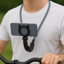 Magsafe ile Uyumlu Magnetic Telefon Tutucu ve Aksiyon Kamera Boyun Askısı Gezi Seyahat ve Sürüşlerde Kullanmak Için Boyundan Kayıt Aparatı Cep Telefonu Boyun Tutucu Kullanımı Kolay CD-3502