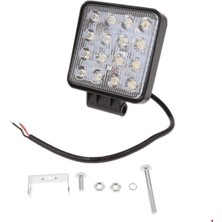 Road Gündüz Farı 16 LED Kare Çalışma Lambası 48 Watt 12-24V