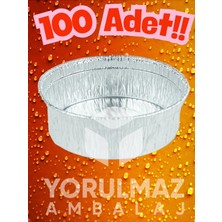 Yorulmaz Ambalaj 🍮 Alüminyum Sufle Kabı 100 Adet – Tek Kullanımlık Dayanıklı Tatlı ve Süp Kase