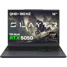 Garaj Slayer R9T-5050 C1 Amd Ryzen 9 7845HX 32GB Ram 1tb SSD RTX5050 16" 180Hz Qhd+ IPS Freedos Oyuncu Laptop