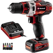 Akülü Vidalama Te-Cd 12/1 Li (Li-Ion, 12 V, 2 Vitesli Şanzıman, Devir Ayarlı Elektronik, LED Aydınlatma, Sağlam Metal Dişli, 45 Dakikalık Şarj Cihazı ve 2,0 Ah Akü Dâhil) - 4513590