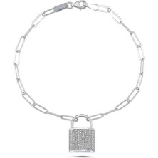 La Mia Felicita 925 Ayar Gümüş Kilit Figürlü Bileklik