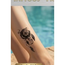 Geçici Tüylü Pusula Figürlü Dövme 6X10 cm Tatto