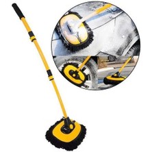 Polham Teleskopik Saplı Ayarlanabilir Kuru Islak Araç Yıkama Fırçası Oto Yıkama Paspası Yumuşak Bez