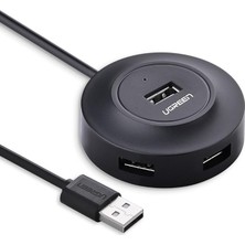 USB 2.0 4 Portlu Hub Çoklayıcı, Siyah