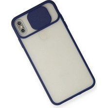 Vera Vtc  iPhone x Kılıf Palm Buzlu Kamera Sürgülü Silikon - Lacivert 965874