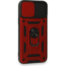 Vera Vtc  iPhone 15 Pro Kılıf Pars Lens Yüzüklü Silikon - Kırmızı 965874