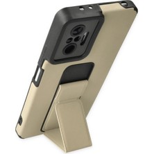 Vera Vtc  Xiaomi Redmi Note 10 Pro Kılıf Mega Standlı Silikon - Gold 965874