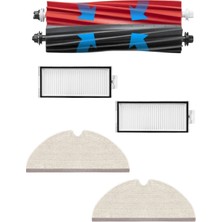 Ropalde Roborock Q8 Max, Q8 Max Plus Robot Süpürge Uyumlu Ana Fırça,filtre,mop Bezi - 6 'lı Yedek Parça Seti