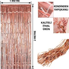 Vera Vtc Rose Gold Püsküllü Kapı Perdesi - Parti, Bekarlığa Veda, Doğum Günü 1x2 M 965874