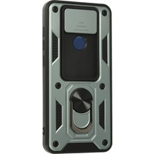 Vera Vtc  Xiaomi Redmi Note 9 Kılıf Pars Lens Yüzüklü Silikon - Yeşil 965874