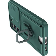 Vera Vtc  Samsung Galaxy S24 Plus Kılıf Zuma Kartvizitli Yüzüklü Silikon - Yeşil 965874