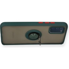 Vera Vtc  Samsung Galaxy A02S Kılıf Montreal Yüzüklü Silikon Kapak - Yeşil 965874
