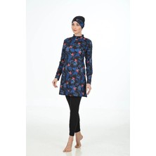 Ang Butik Fantasy 3315  Bayan Yaprak Desenli Tesettür Mayo