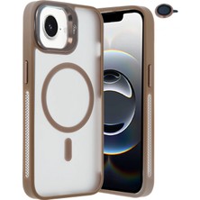 Vera Vtc  iPhone 16E Flet Lens Magsafe Kapak - Gold 965874