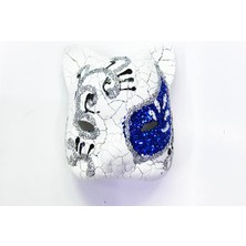 Vera Vtc Mavi Renk Işlemeli Seramik Malzemeden Imal Venedik Kedi Model Magnet 965874