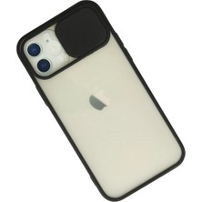 Vera Vtc  iPhone 12 Kılıf Palm Buzlu Kamera Sürgülü Silikon - Siyah 965874