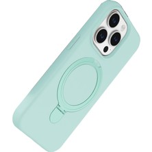 Vera Vtc  Apple iPhone 15 Pro Max Regal Magsafe Standlı Kapak - Su Yeşili 965874