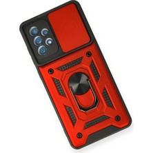 Vera Vtc  Samsung Galaxy A32 Kılıf Pars Lens Yüzüklü Silikon - Kırmızı 965874