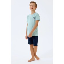 Ang Butik Rolypoly 3813-G Erkek Çocuk Kısa Kol Pijama Takımı
