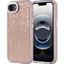 Alan Tech iPhone 17E Kılıf Taşlı Tasarımlı Zore Kapi Kapak - Gold