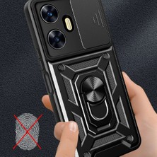 Vera Vtc  Realme C55 Kılıf Pars Lens Yüzüklü Silikon - Kırmızı 965874
