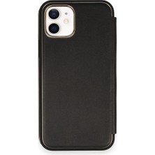 Vera Vtc  iPhone 12 Kılıf Dolpin Kapaklı - Siyah 965874