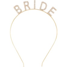 Vera Vtc Altın Gold Renk Bekarlığa Veda Kristal Taş Bride Tacı Ithal 16X10 cm 965874