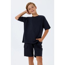 Ang Butik Rolypoly 3765-2 Erkek Çocuk Kargo Bermuda Takım